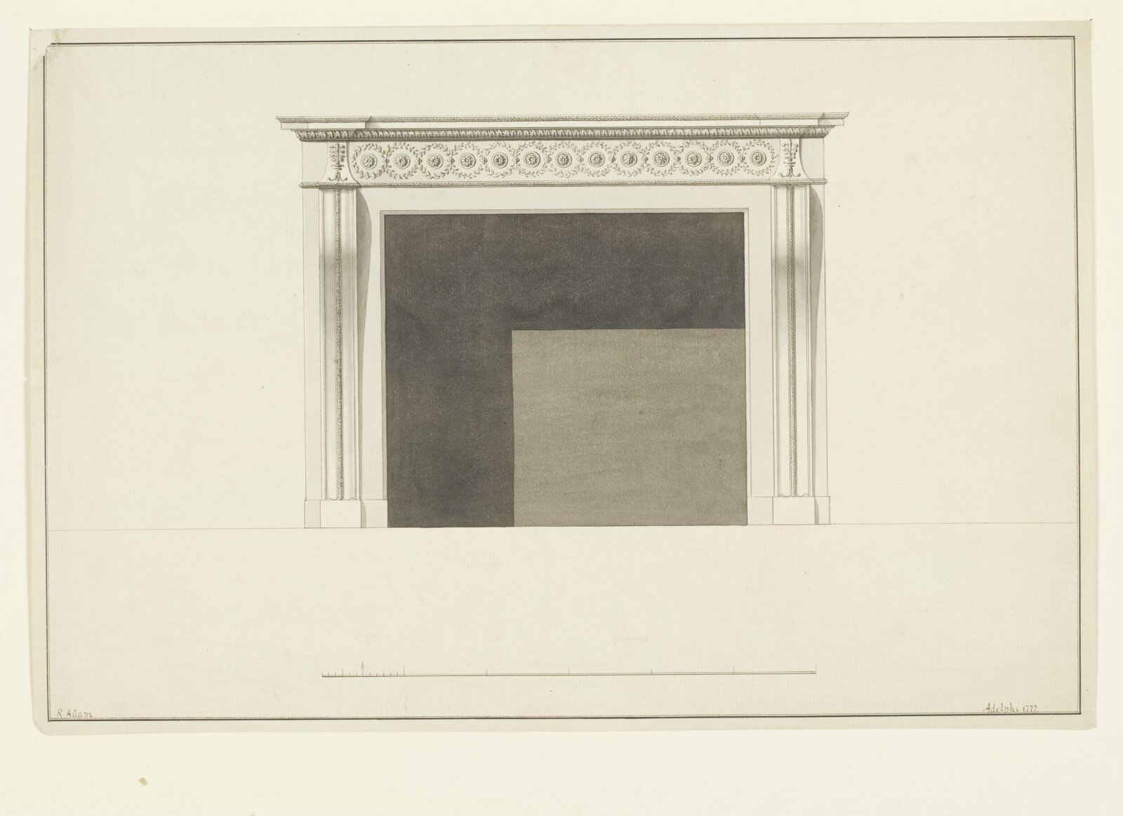 Drawing, Robert Adam, 1777