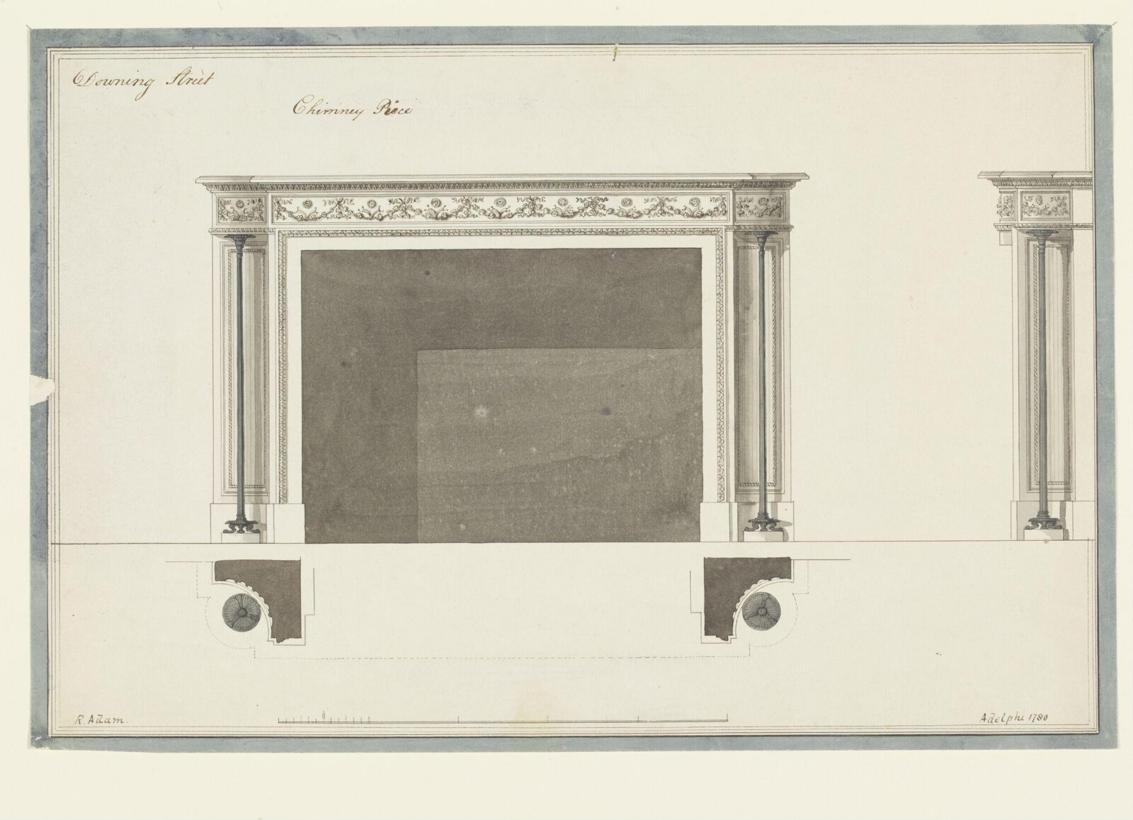 Drawing, Robert Adam, 1780