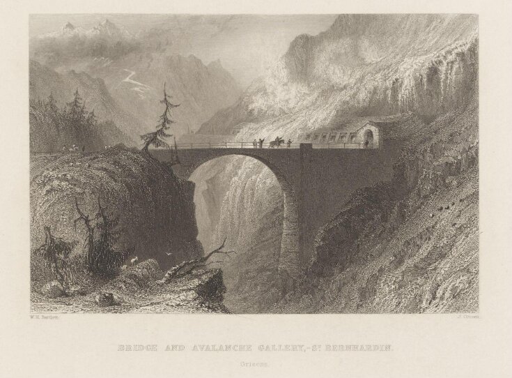 Bridge and Avalanche Gallery, St. Bernhardin, Grisons | William Henry ...