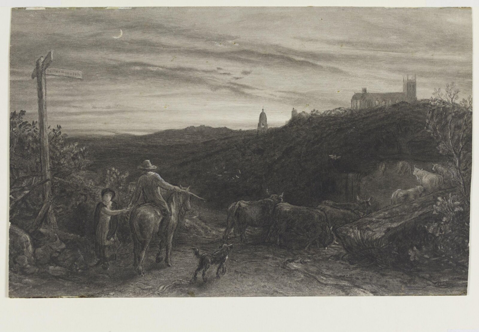 Drawing, Samuel Palmer, 1865