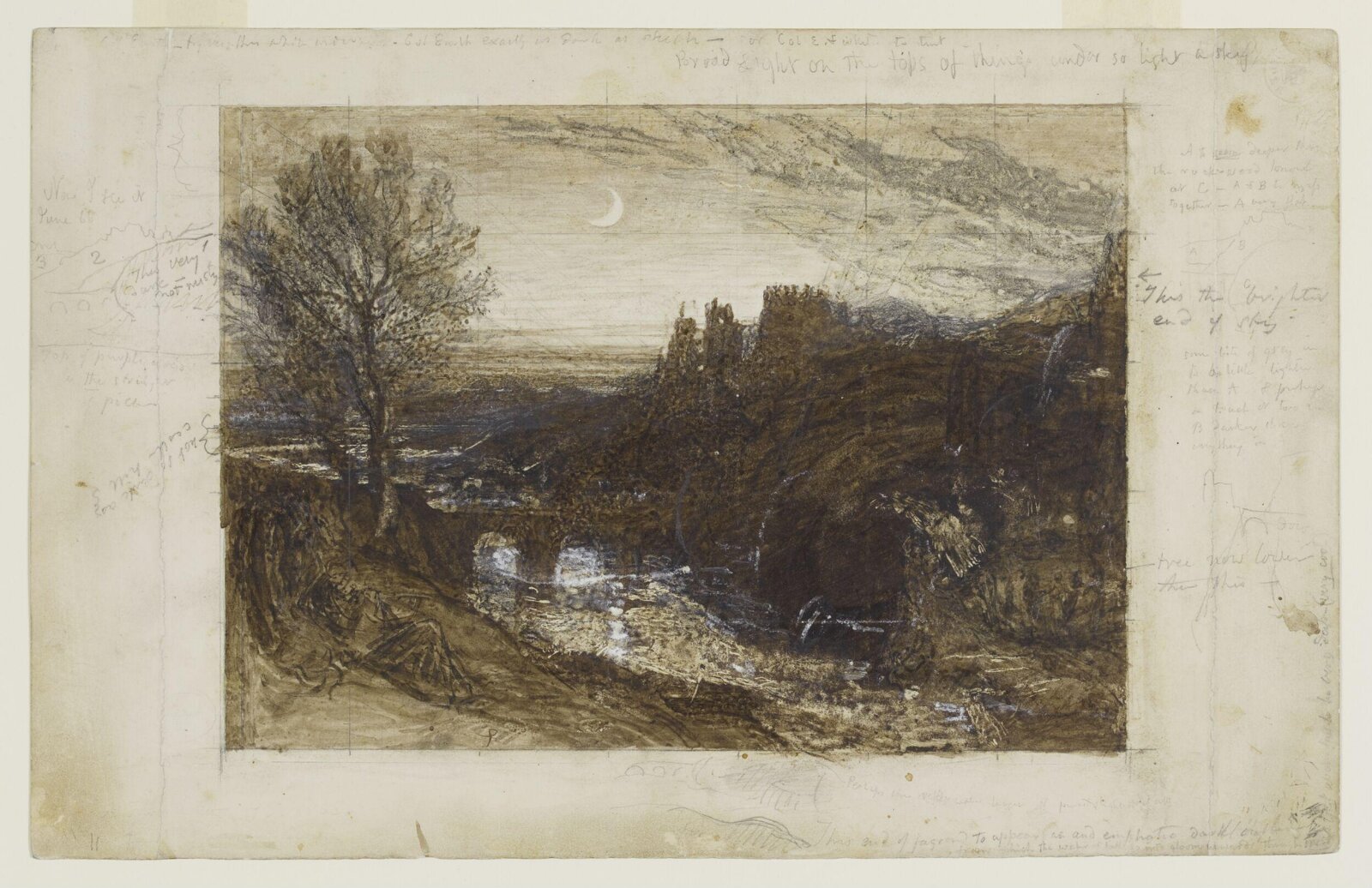 The Towered City, Samuel Palmer, ca. 1868