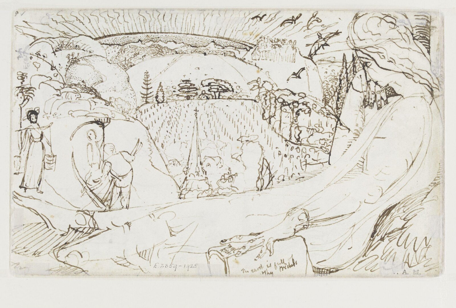 Drawing, Samuel Palmer, ca.1824