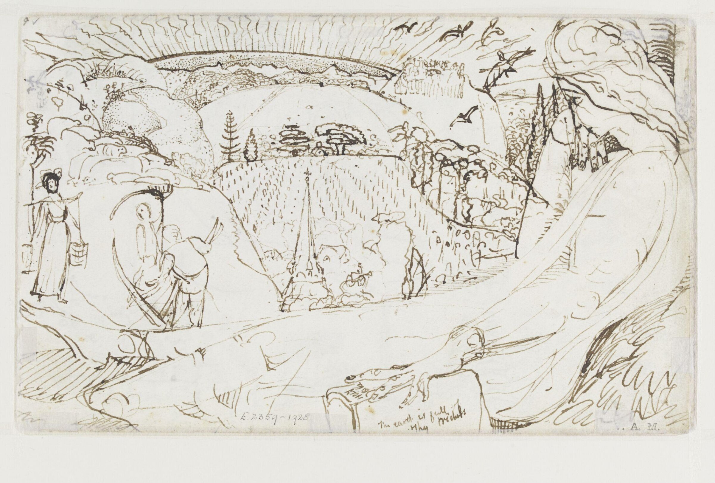 Drawing, Samuel Palmer, ca.1824
