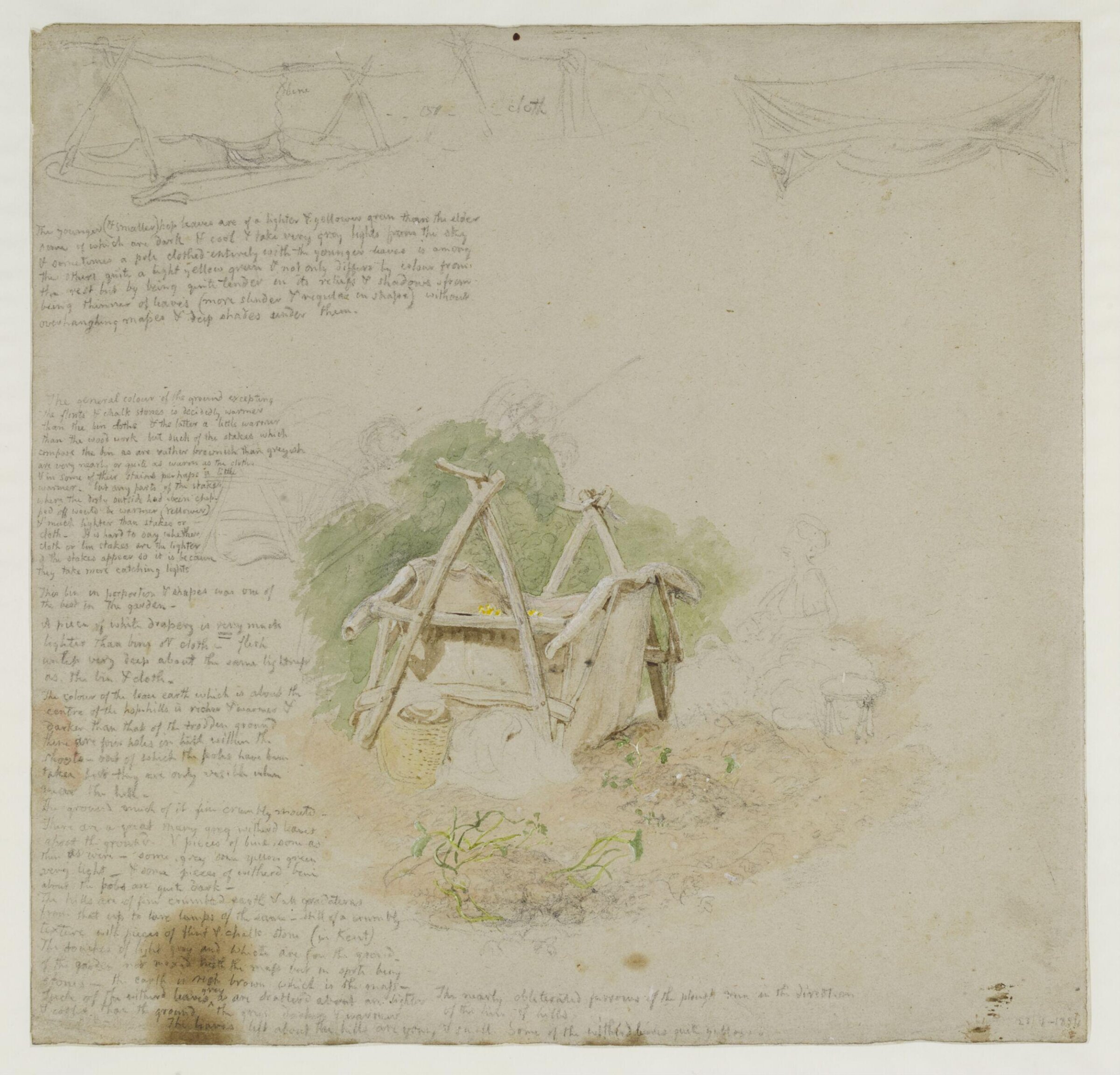 Study of a Kentish Hop Bin, Samuel Palmer, 23/07/1834