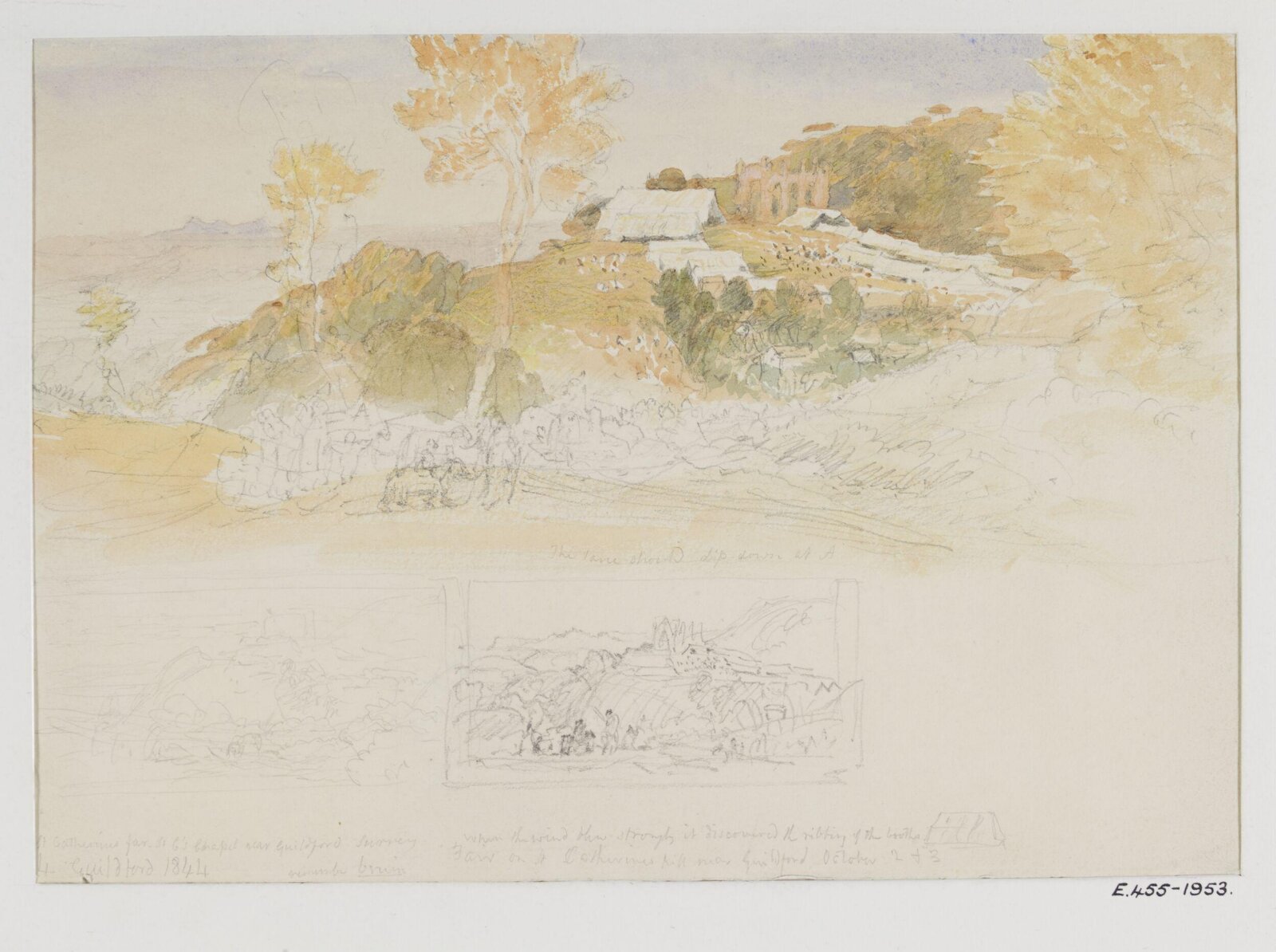 St Catherine's fair, Samuel Palmer, 1844