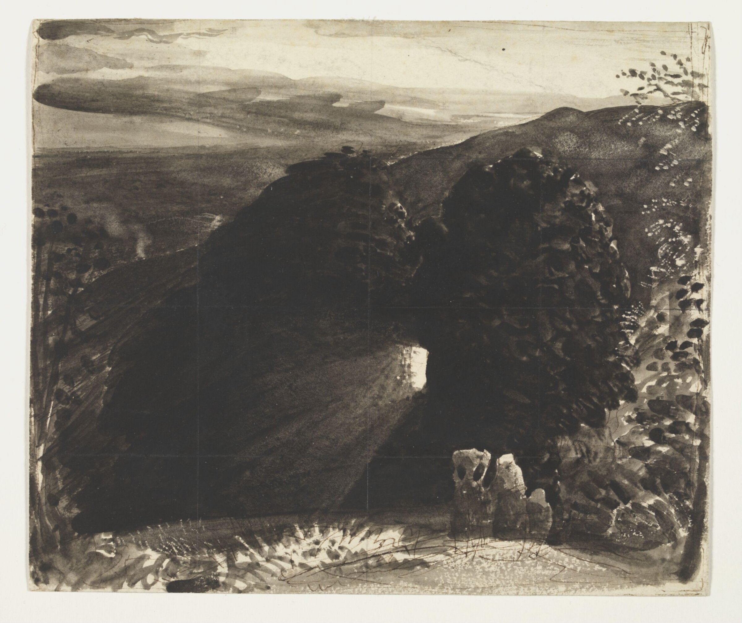 Landscape sketch, Samuel Palmer, ca.1833
