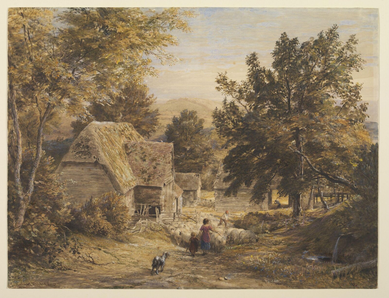 A Farmyard near Princes Risborough, Bucks, Samuel Palmer, ca. 1846