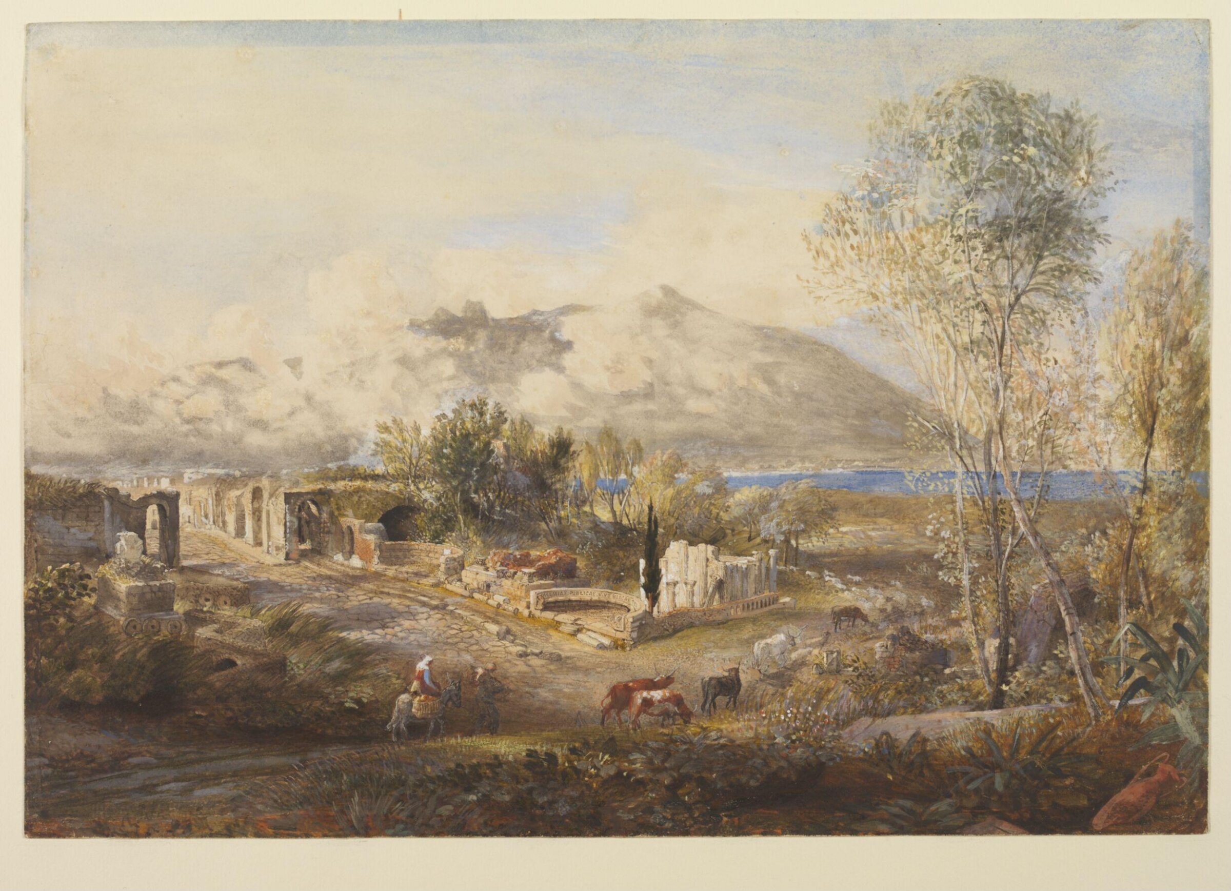 Street of the Tombs, Pompeii, Samuel Palmer, 1837