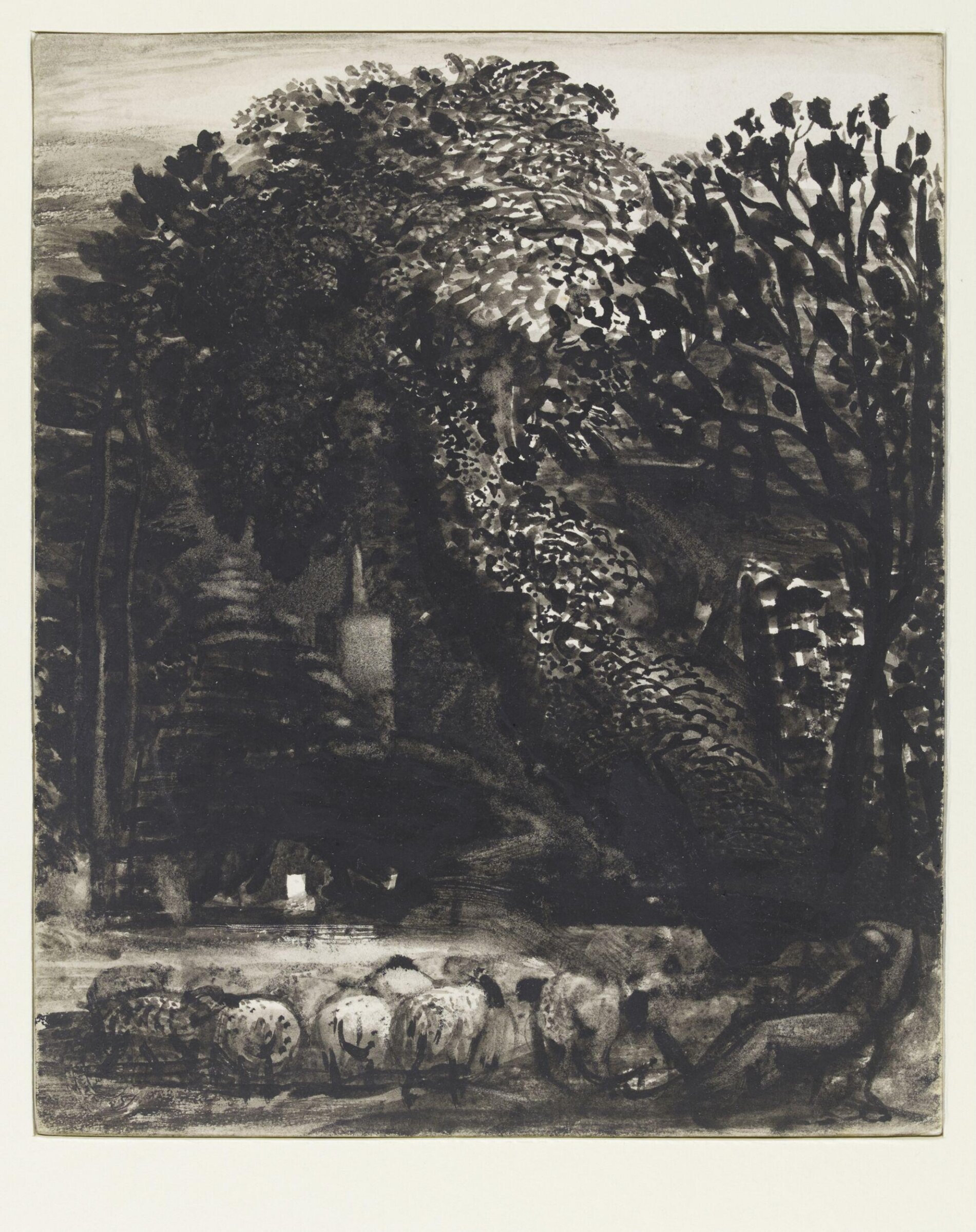 A Village Church among Trees, Samuel Palmer, ca.1830
