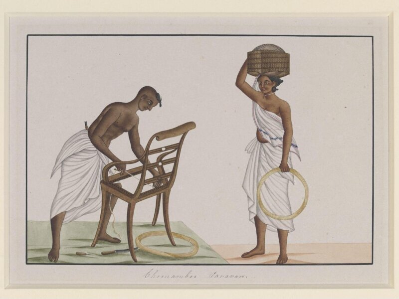 A chair-caner and his wife