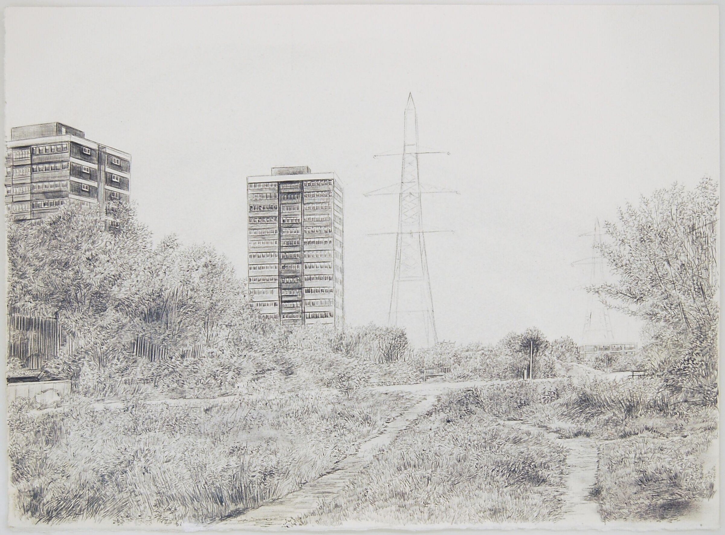 Untitled ('Elegy for Lammas Land' series), Laura Oldfield Ford, 2008-2009
