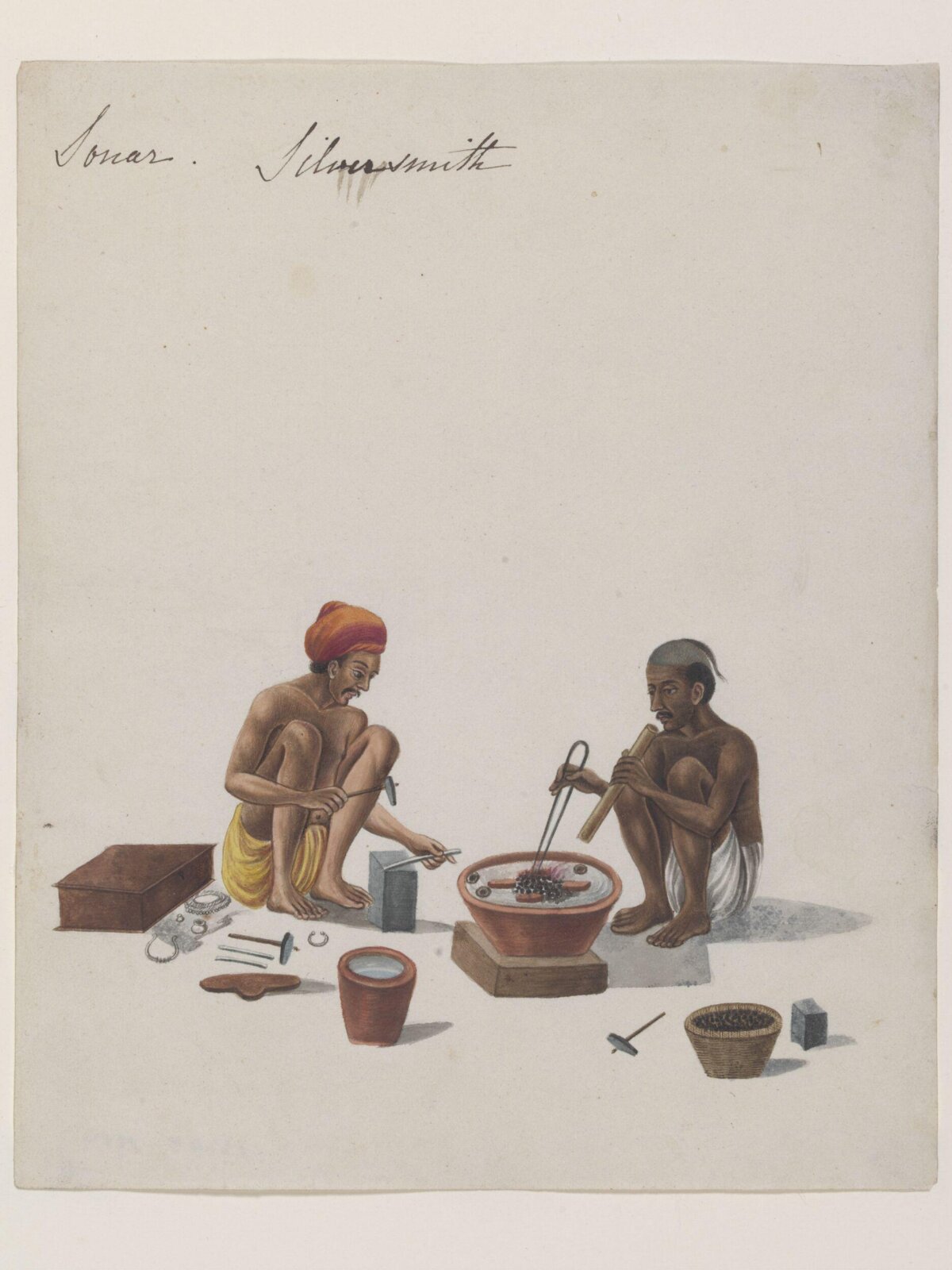 A silversmith with an assistant, ca. 1826