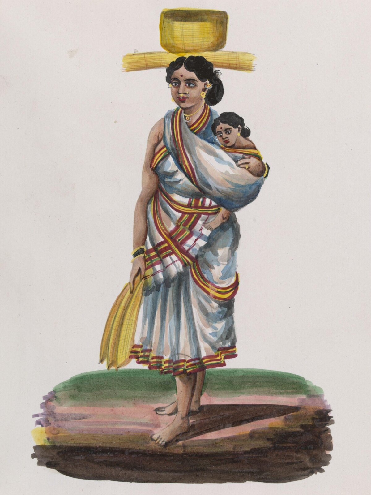 A Basket-maker's wife, ca. 1870