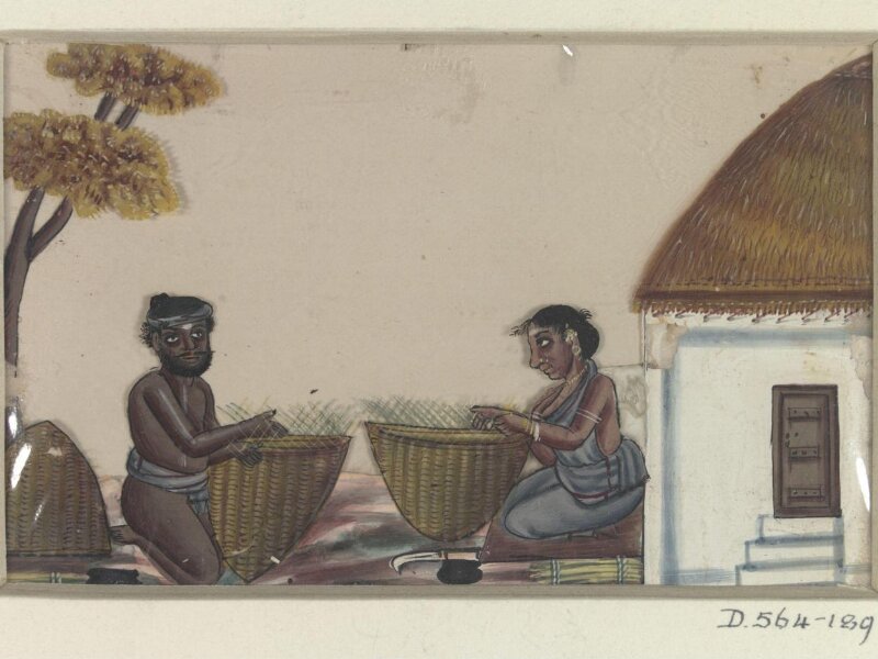 One of twenty-two paintings depicting occupations, methods of transport and local monuments.