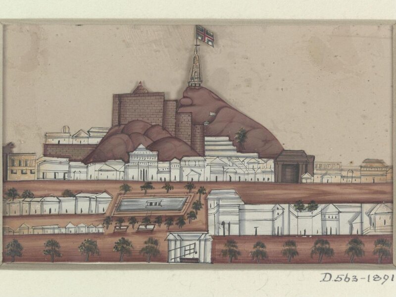One of twenty-two paintings depicting occupations, methods of transport and local monuments.