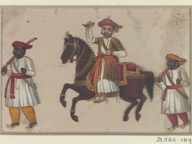 One of twenty-two paintings depicting occupations, methods of transport and local monuments.