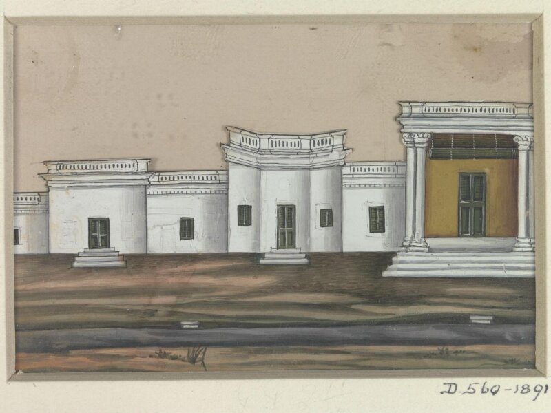One of twenty-two paintings depicting occupations, methods of transport and local monuments.