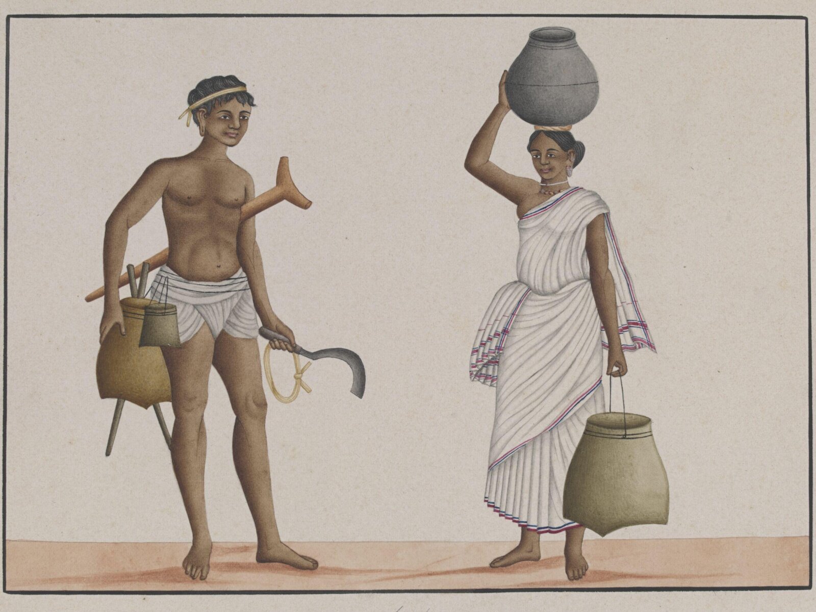 Toddy-tappers, ca. 1830