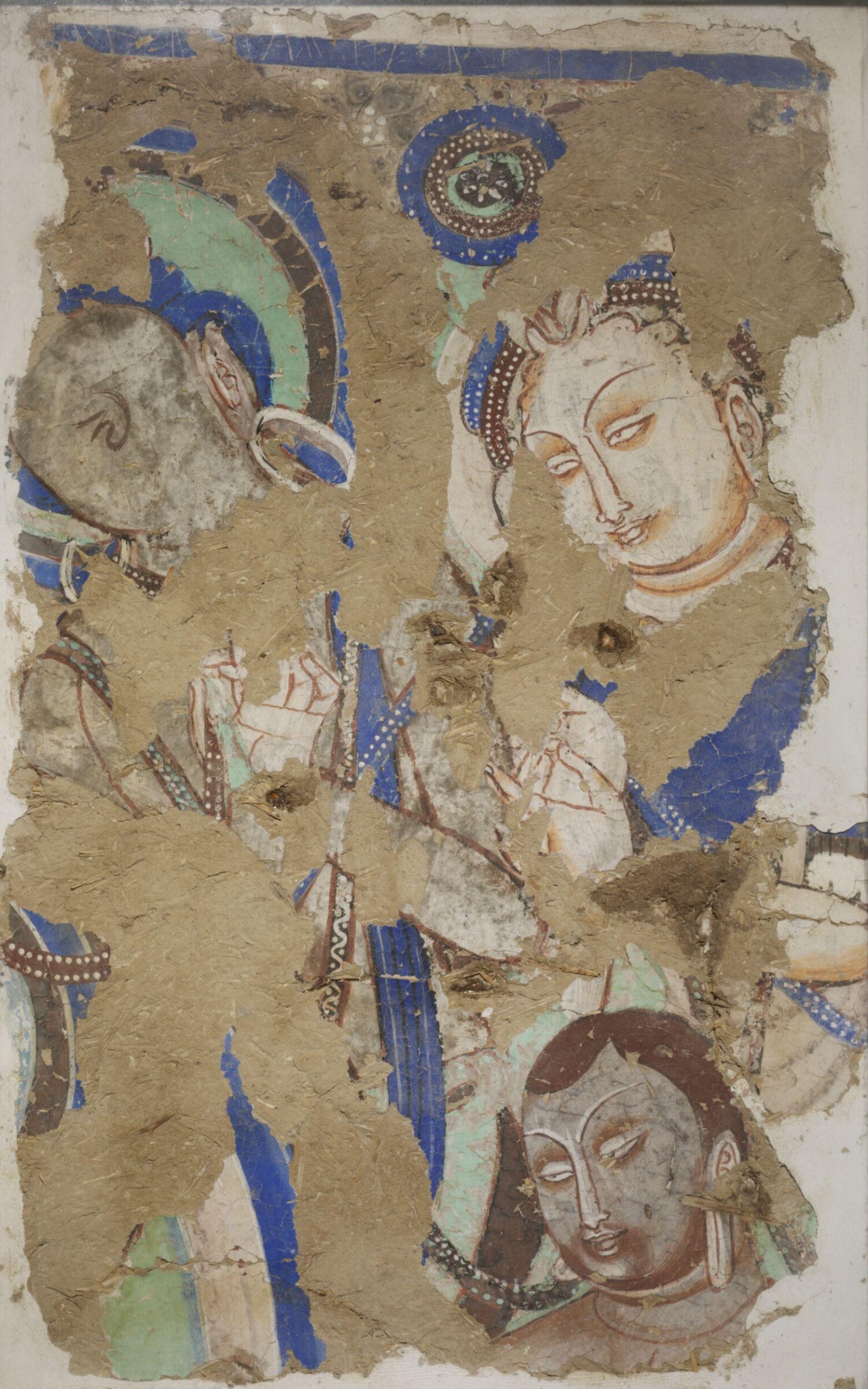 Three Heads (fragment of a wall painting), ca. 6th century