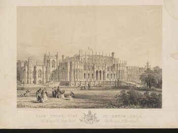 East front view of Eaton Hall. The Seat of The Most Noble The Marquis of Westminster