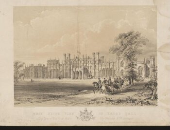 West front view of Eaton Hall. The Seat of The Most Noble The Marquis of Westminster