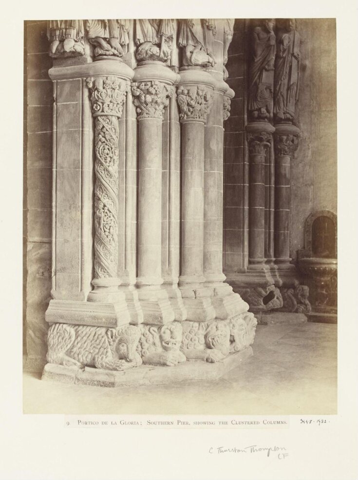 Portico de la Gloria: Southern, showing the Clustered Column top image