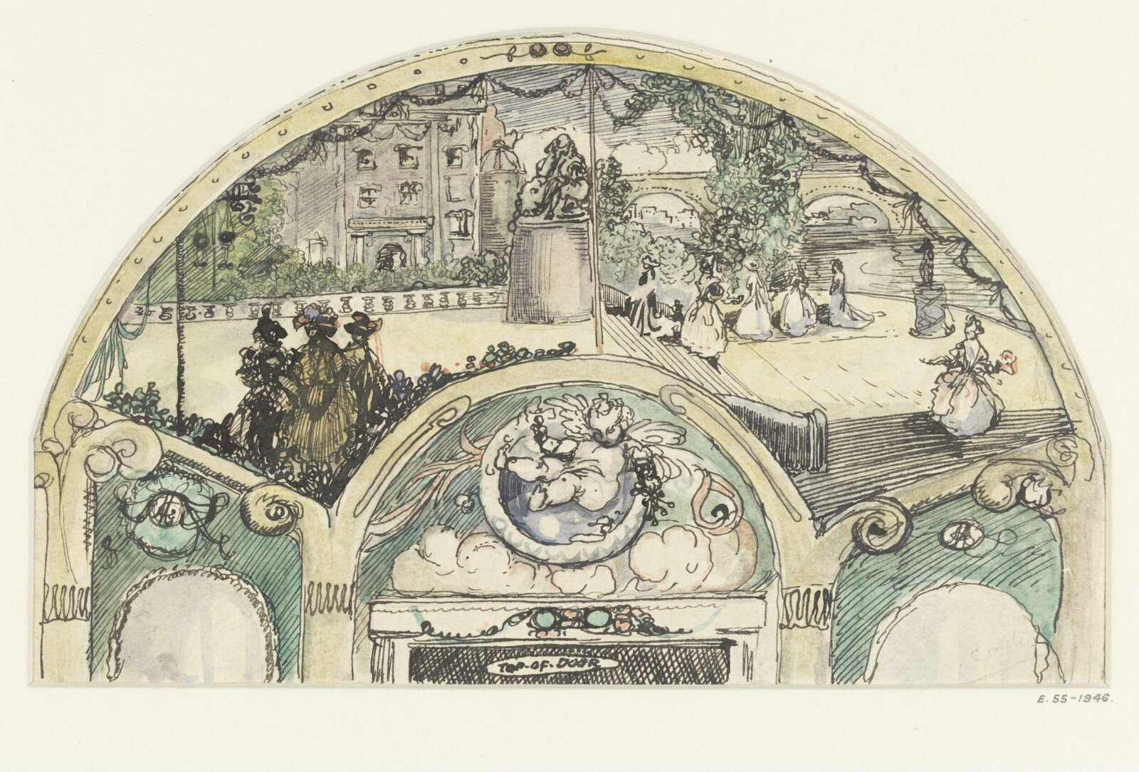 Design for a mural painting, Charles Conder, ca. 1890-1905