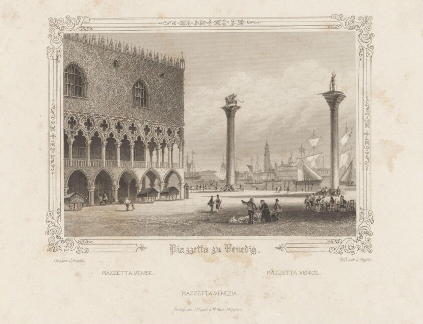 Gallerie europäischer Städte, Nach der Natur gezeichnet, gestochen und herausgeben von J. G. F. Poppel und M. Kurz, Muni by Johann Poppel
