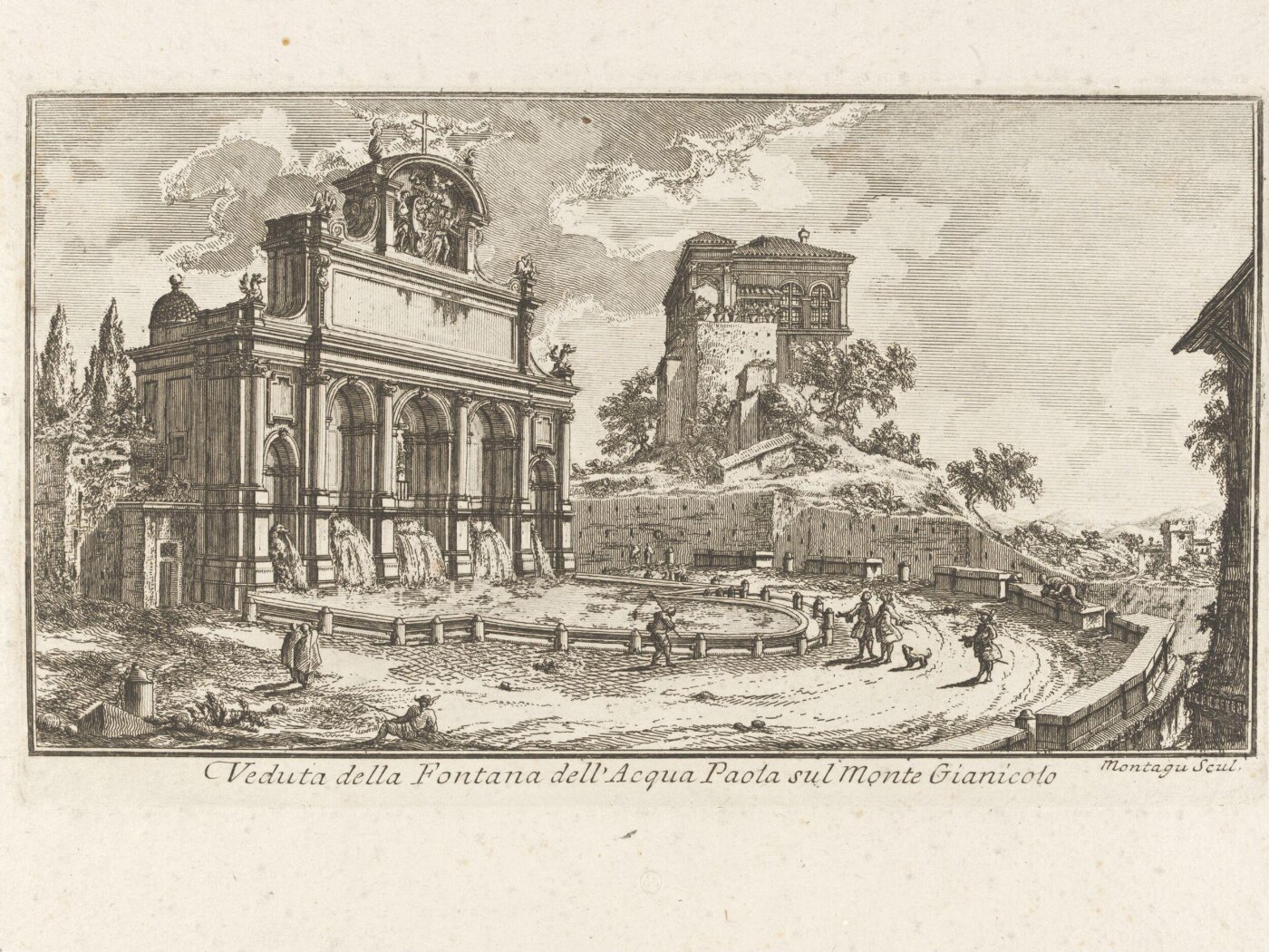 Unknown, Veduta della Fontana dell'Acqua Paola sul Monte Gianicolo