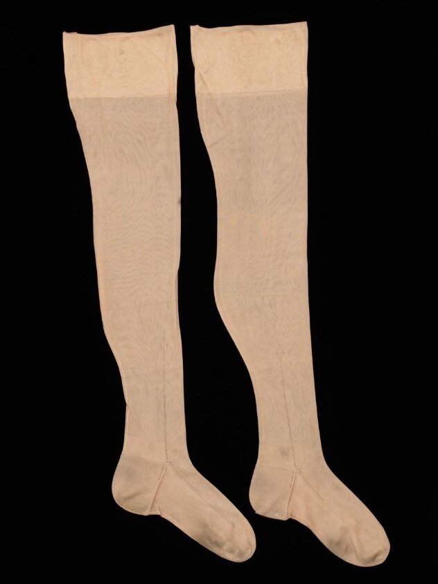 Pair of stockings (ca. 1920) by Xia Gui