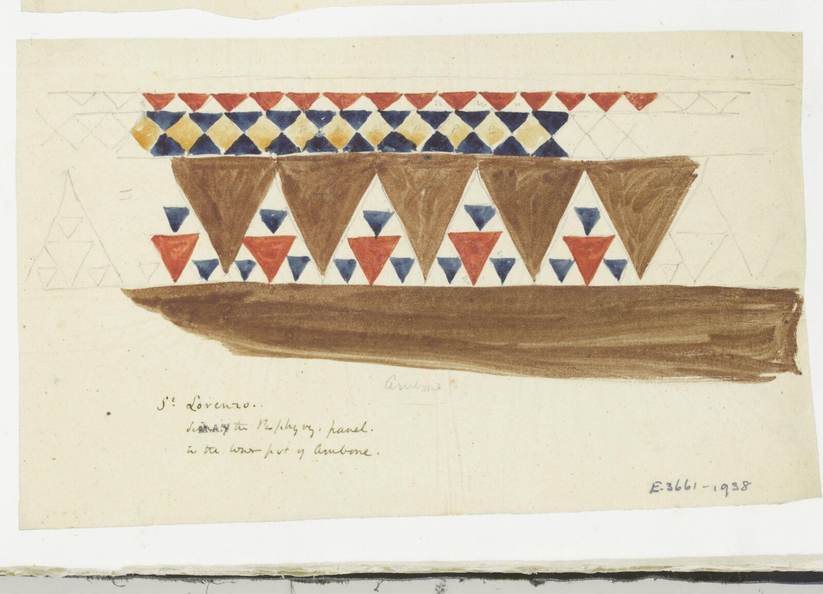 Watercolour drawing, James William Wild, 1840s