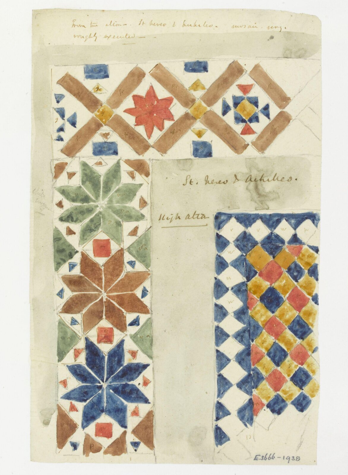 Watercolour drawing, James William Wild, 1840s