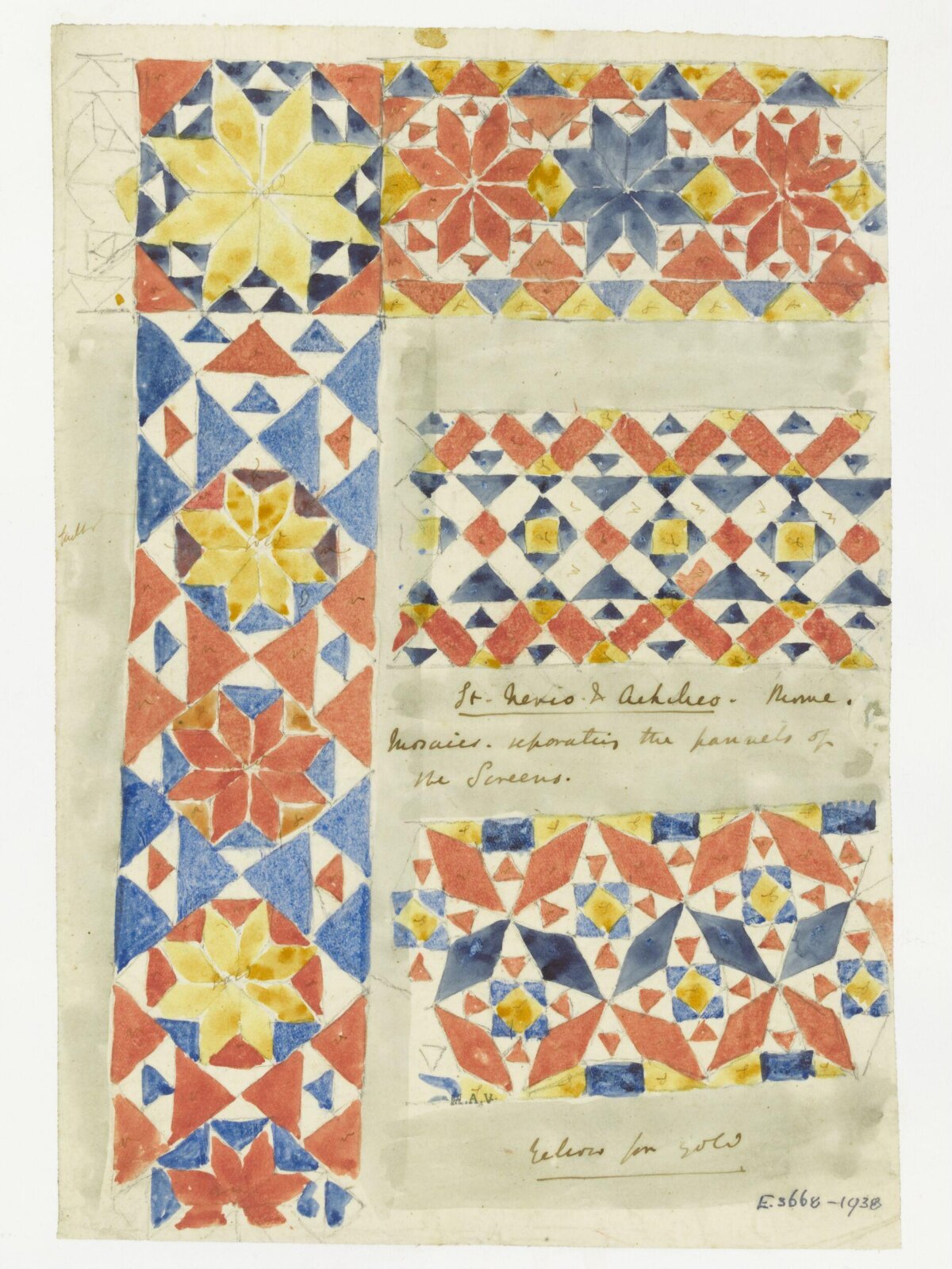 Watercolour drawing, James William Wild, 1840s
