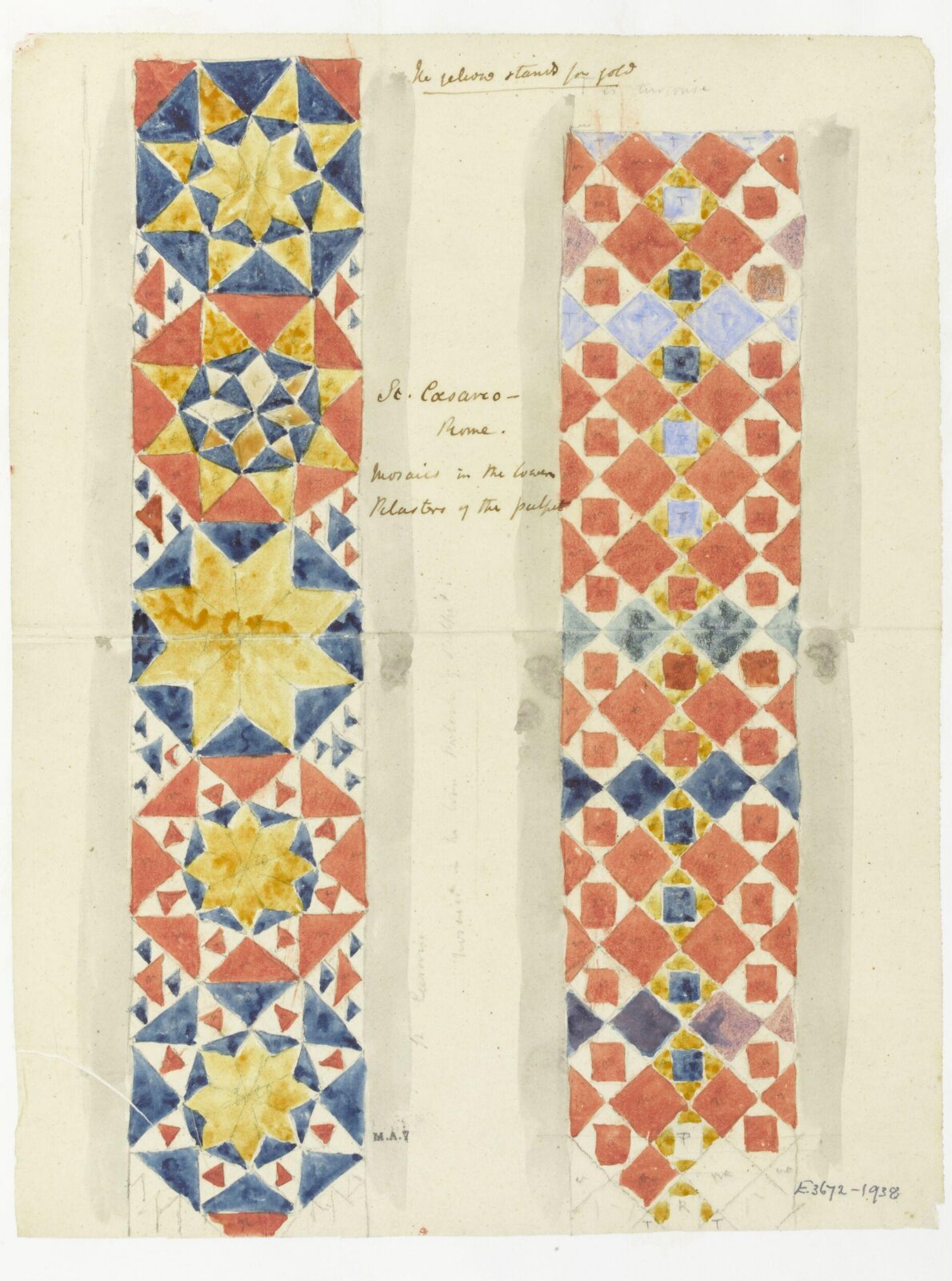 Watercolour drawing, James William Wild, 1840s