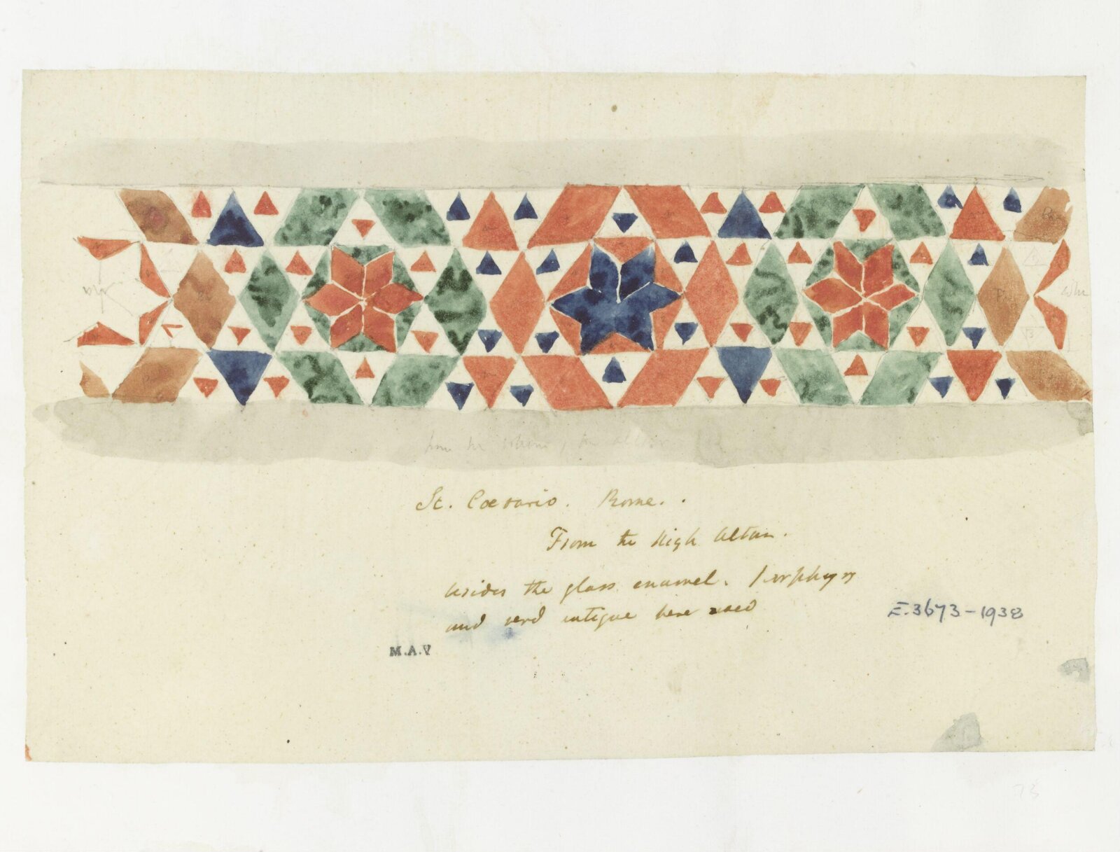 Watercolour drawing, James William Wild, 1840s