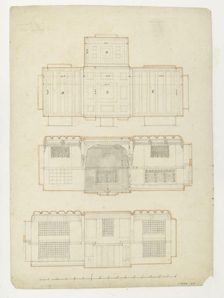 Drawing showing the interior decoration of houses in Cairo top image