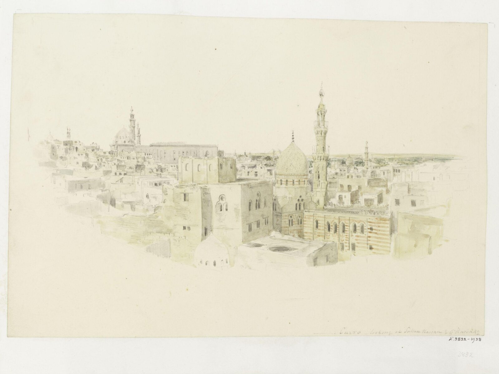 View on Bab al-Wazir, Cairo, James William Wild, 1842-1847
