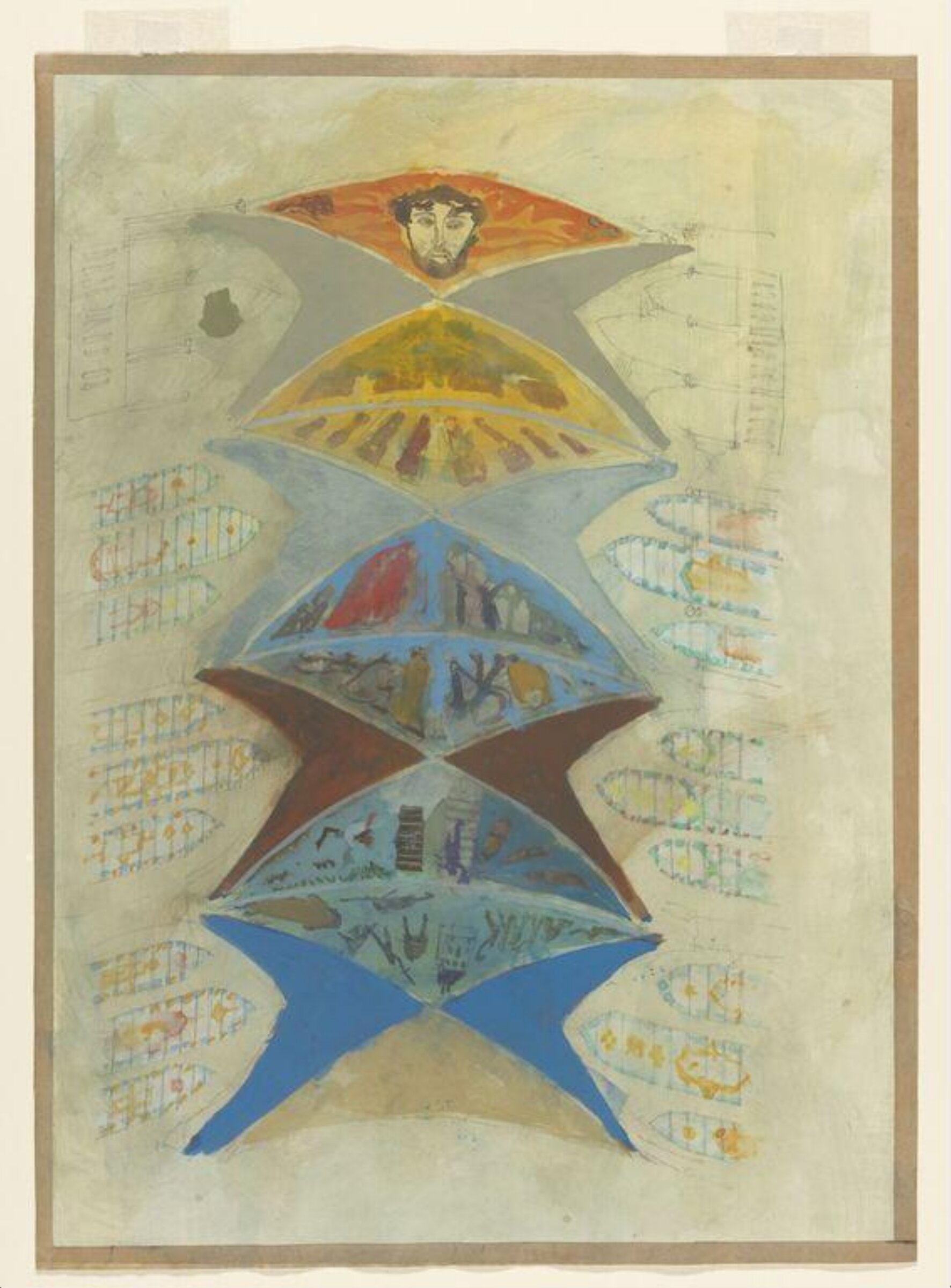 Drawing, Leonard Rosoman, 1989