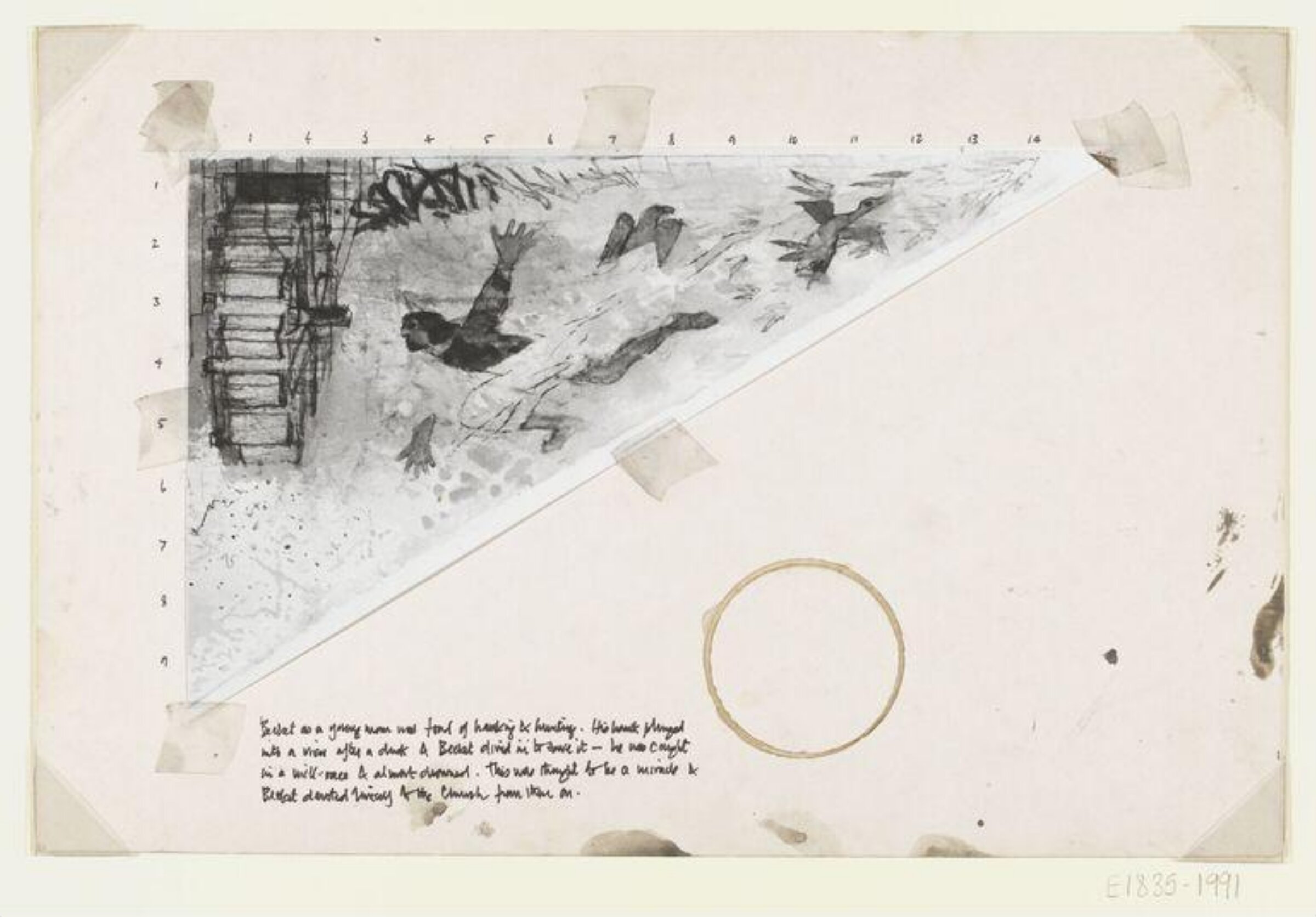 Drawing, Leonard Rosoman, 1989
