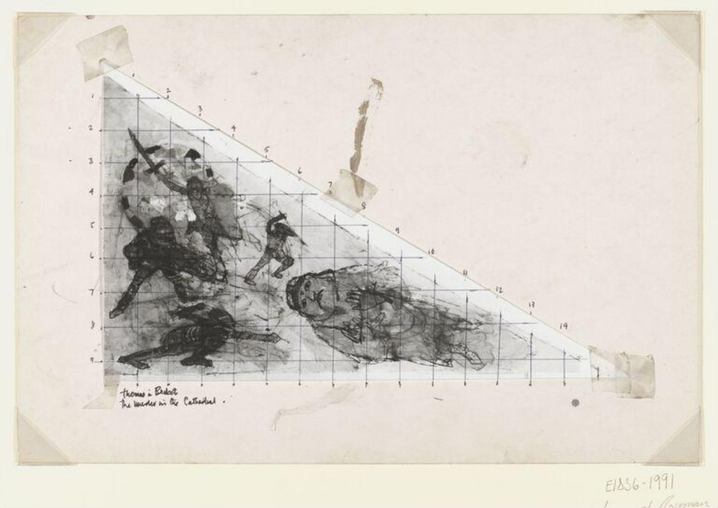 Drawing, Leonard Rosoman, 1989