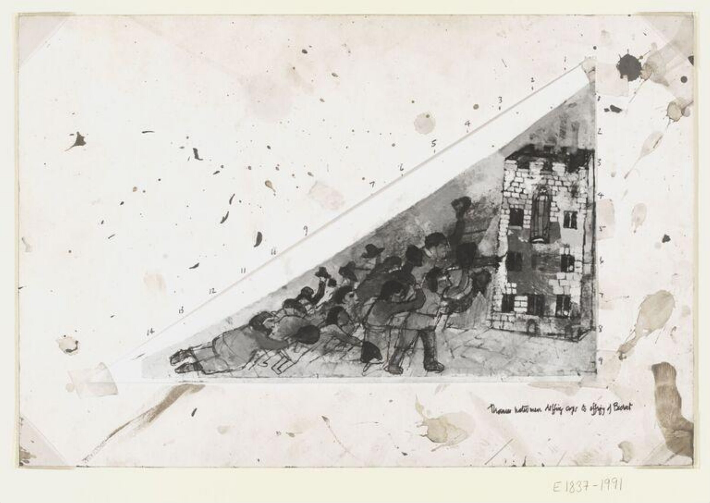 Drawing, Leonard Rosoman, 1989