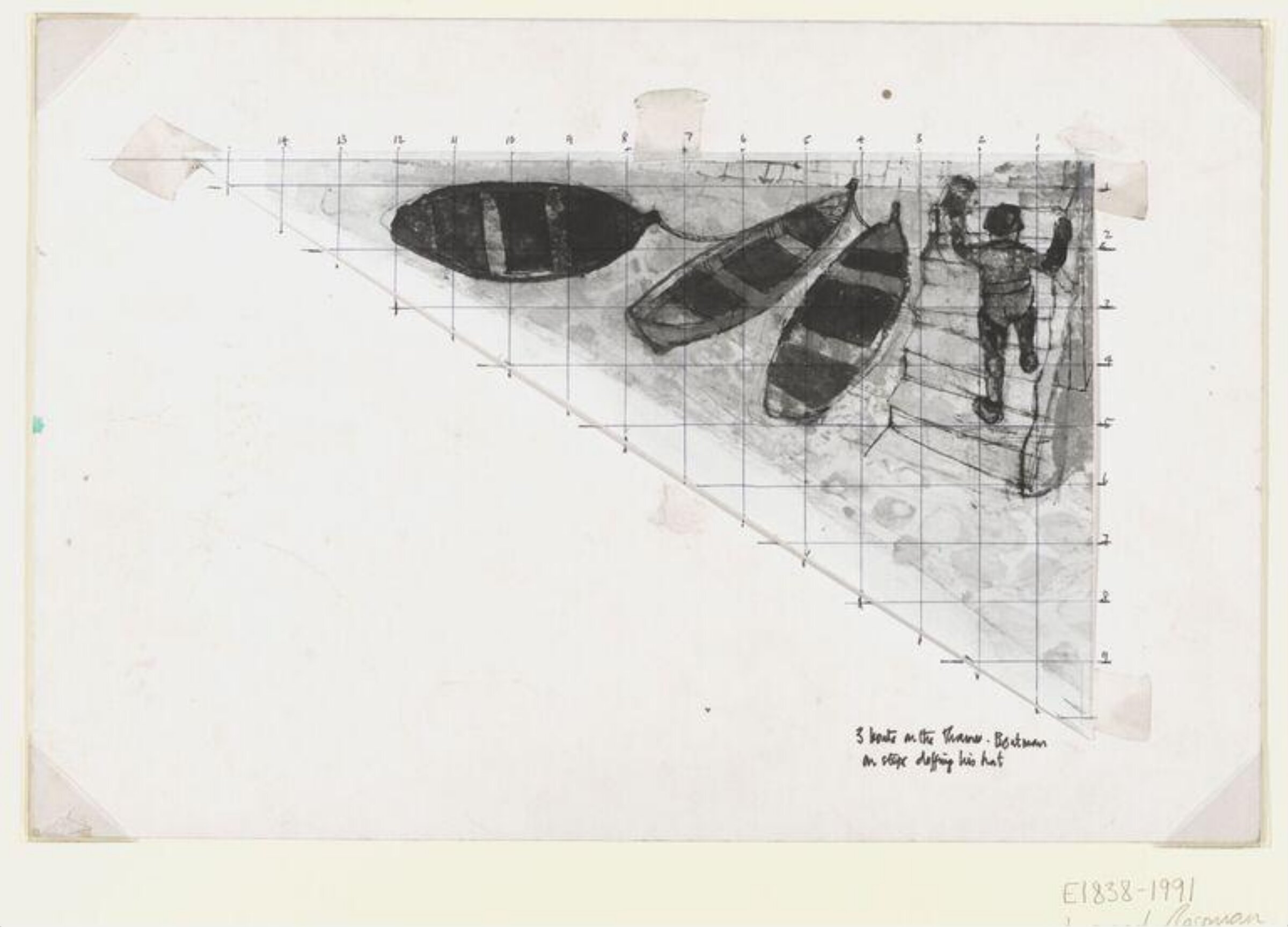Drawing, Leonard Rosoman, 1989