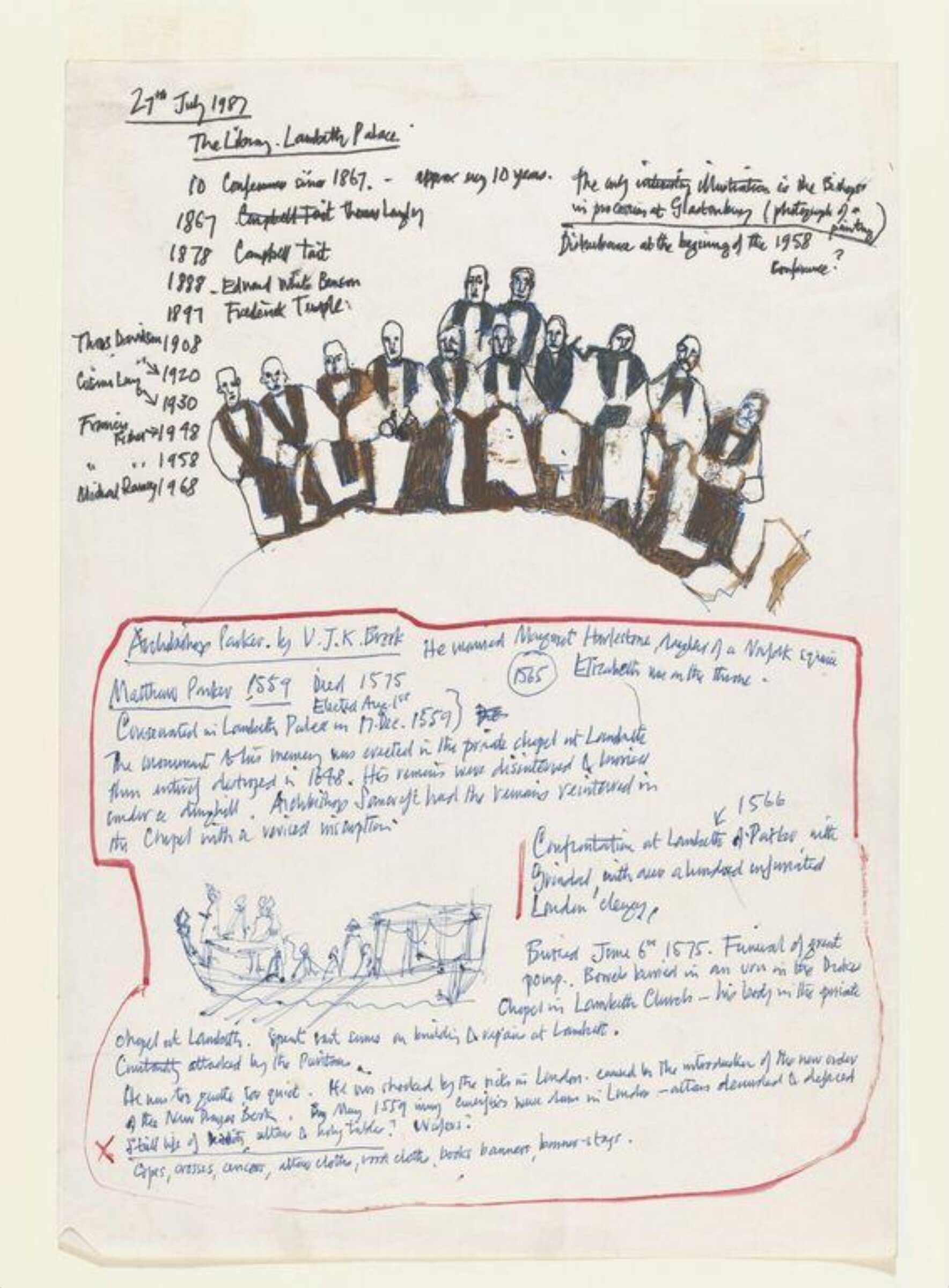 Drawing, Leonard Rosoman, 1989