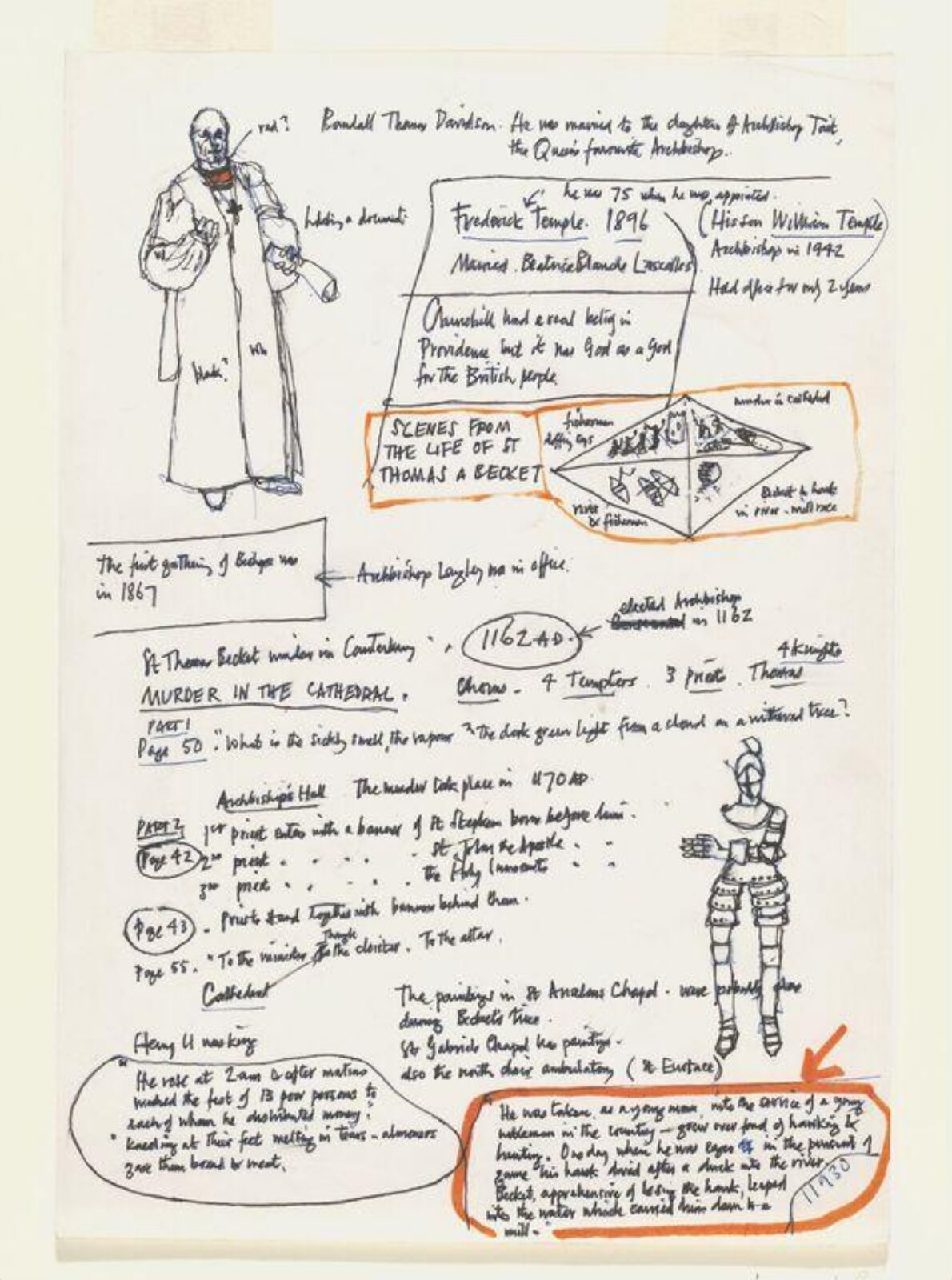 Drawing, Leonard Rosoman, 1989