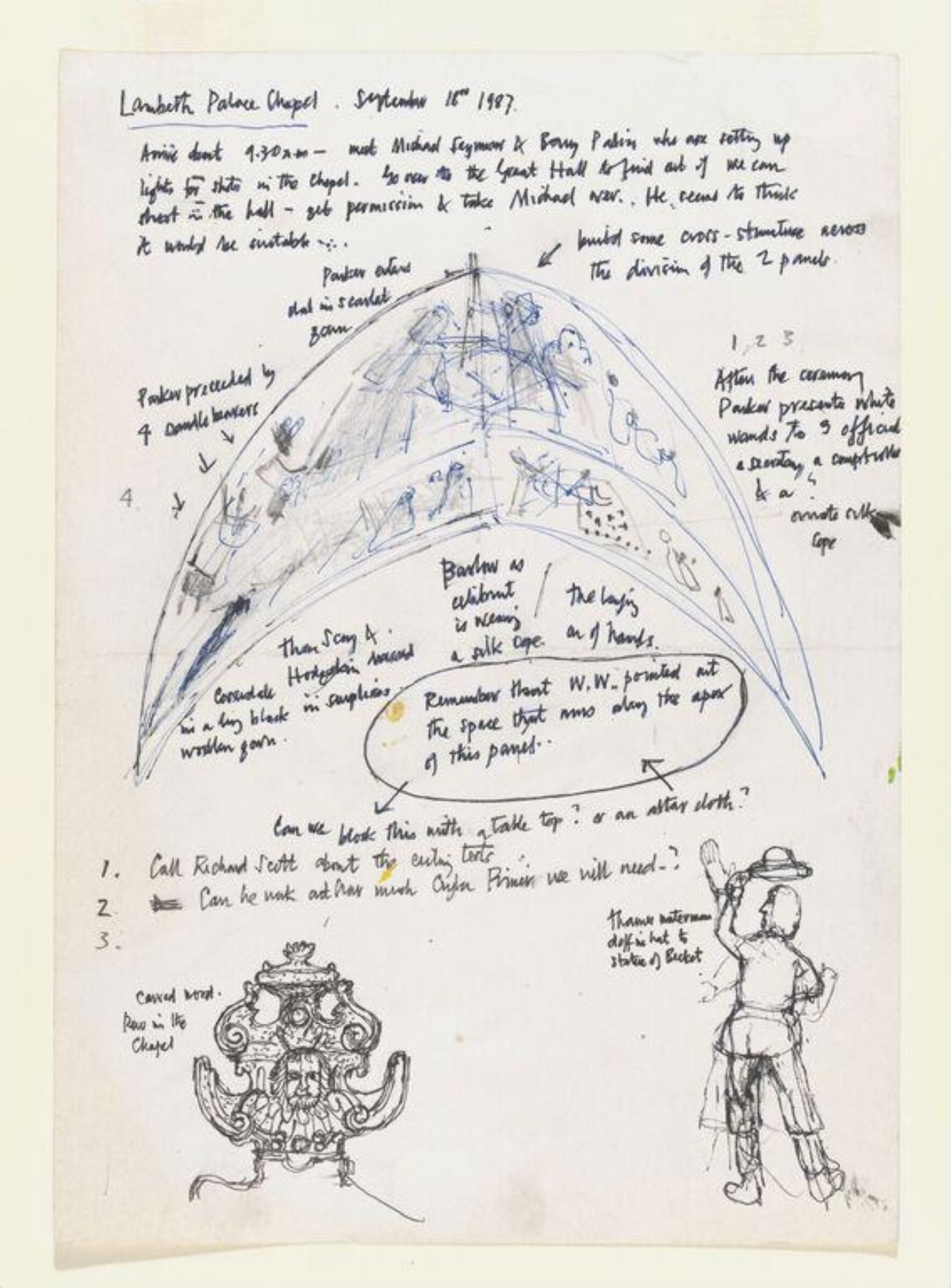 Drawing, Leonard Rosoman, 1989