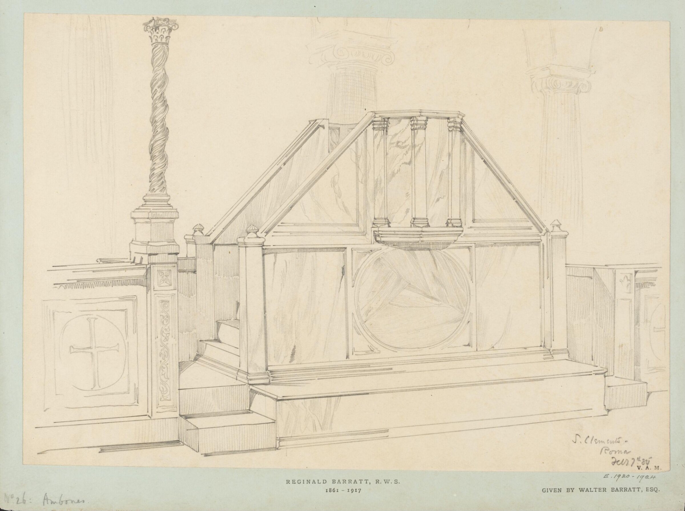 Drawing, Reginald Barratt, February 7th 1884