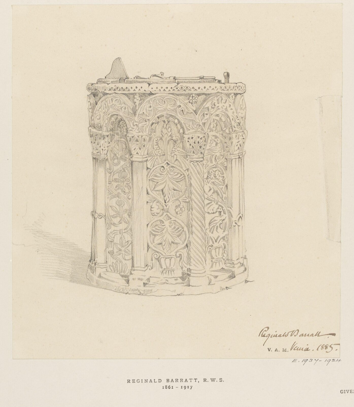 Drawing, Reginald Barratt, 1885