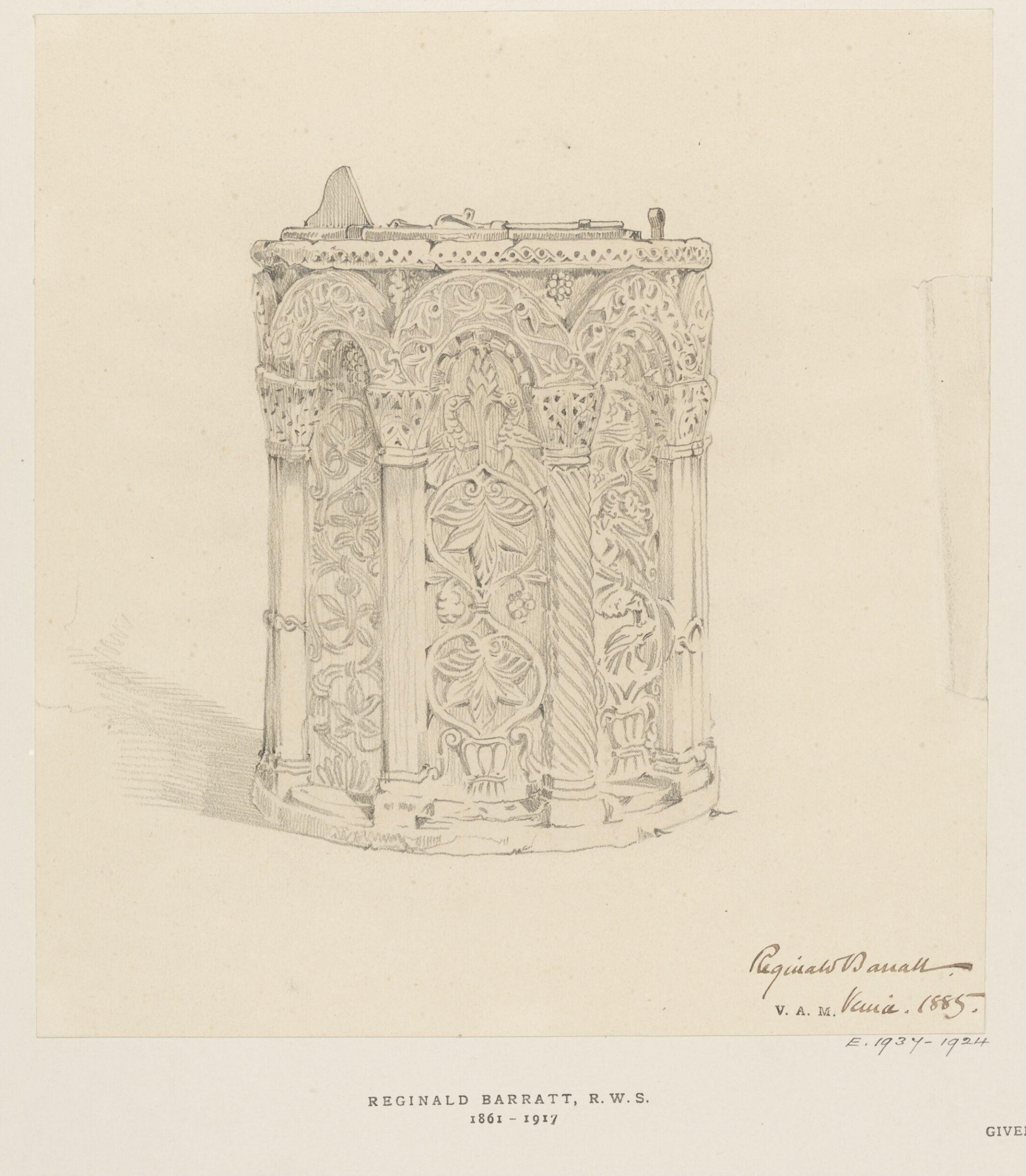 Drawing, Reginald Barratt, 1885