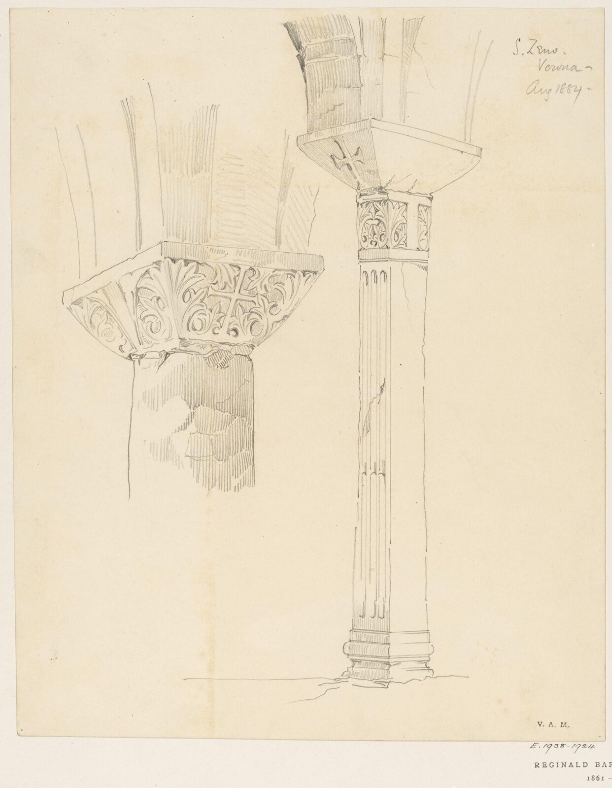 Drawing, Reginald Barratt, August 1884
