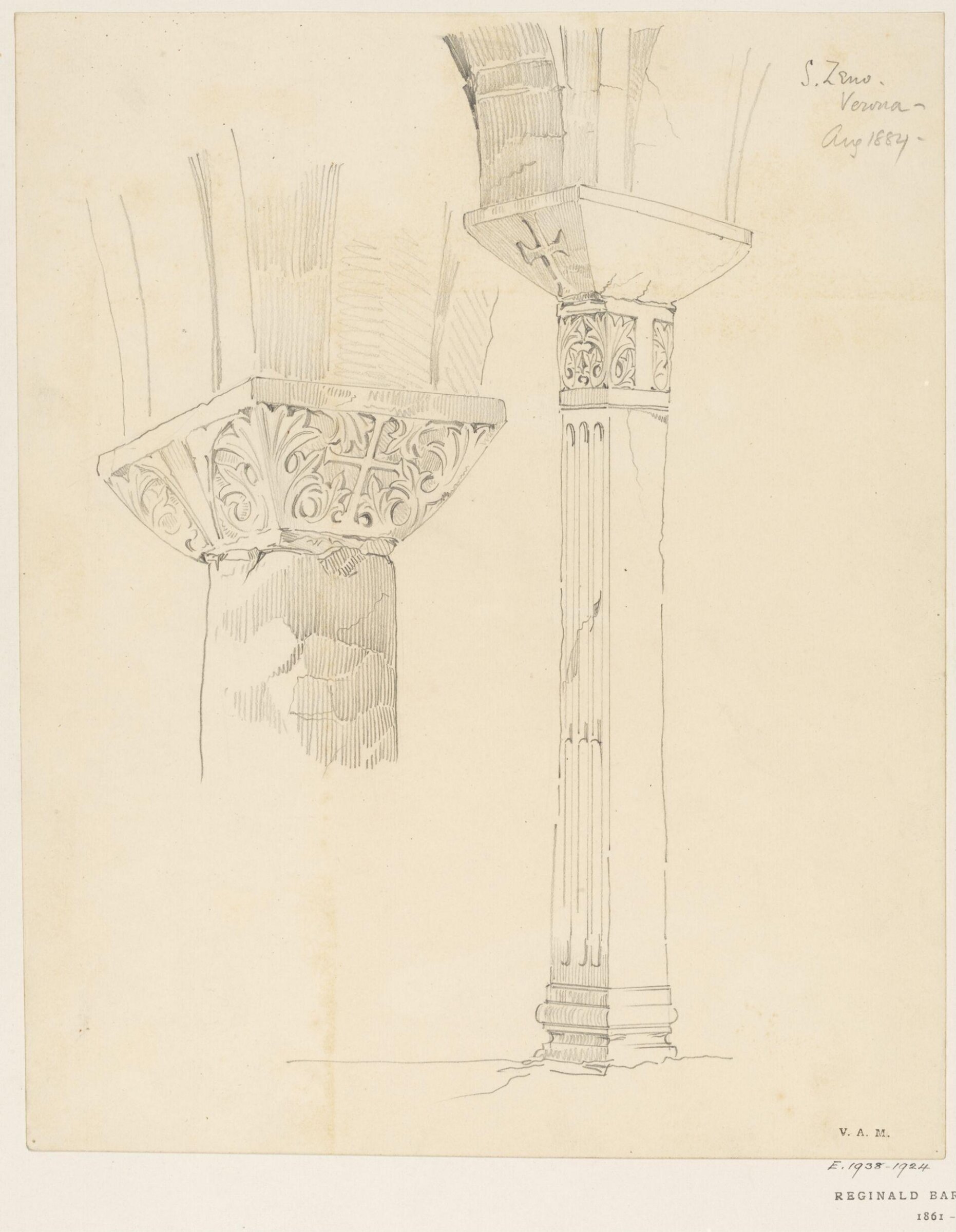 Drawing, Reginald Barratt, August 1884